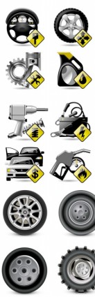 wektor ikona konserwacji i naprawy pojazdów