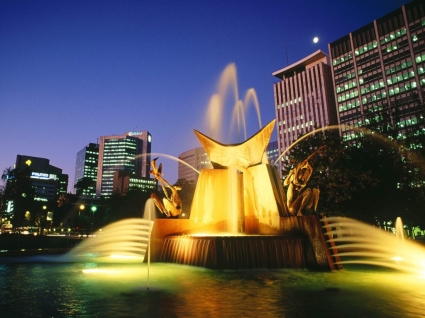 Wiktoria fontanna kwadrat tapeta australia świat