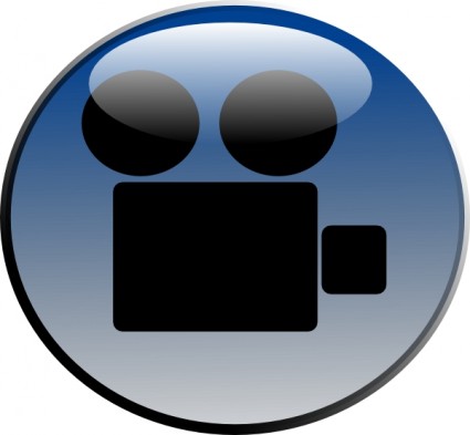ClipArt di videocamera icona lucido