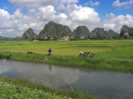 rivière du paysage au Vietnam