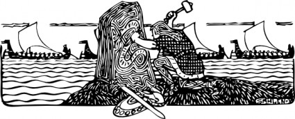 Viking adegan clip art