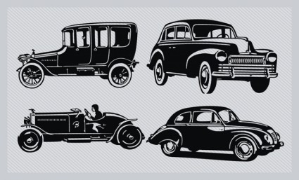 pack silhouette Vintage voiture
