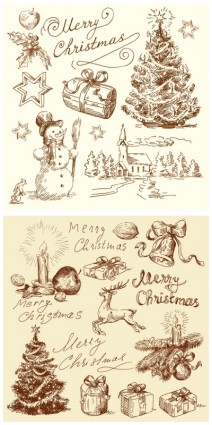 Vintage Natal ilustrasi vektor