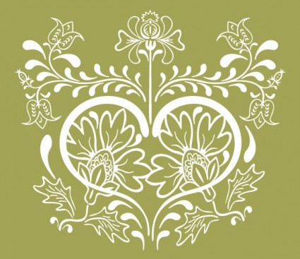 Vintage Floral Design Vector Graphic