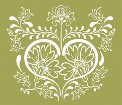 gráfico vectorial de Vintage diseño floral