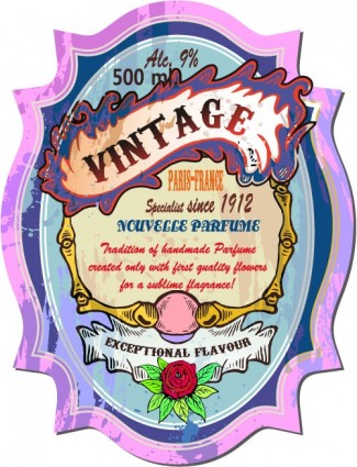 Vintage rượu vang nhãn bộ sưu tập vector