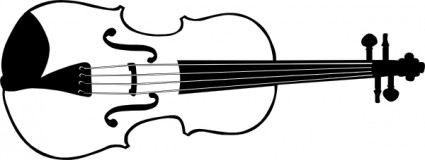 바이올린 b와 w 클립 아트