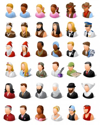 Vista Style People Icons Set Icons Pack