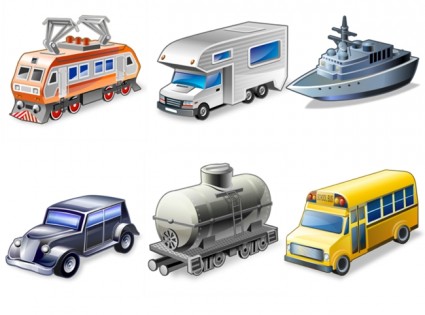pack d'icônes de Vista transport Emoticones