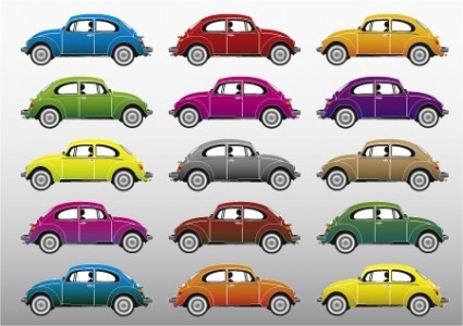 vectores de escarabajo de Volkswagen