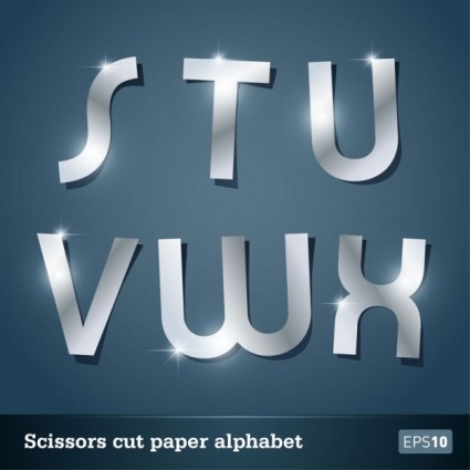 Walk Of Papercut Letters Vector