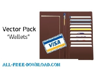 Бумажник кредитных карт вектор