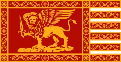 Bandeira de guerra da arte de grampo de Veneza