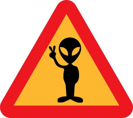 peringatan untuk alien clip art