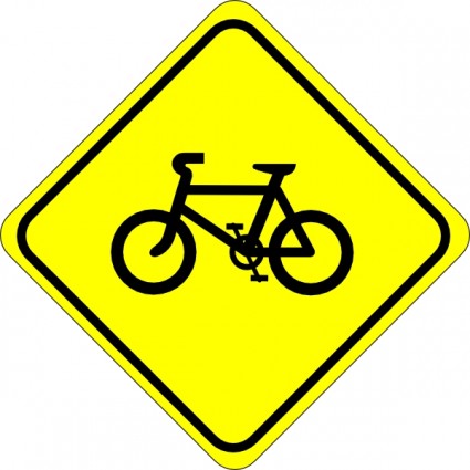 Surveillez les bicyclettes signe clipart