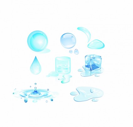 Water Drops Design Elements