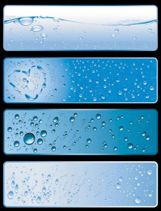 Wasser Thema Banner Vektor