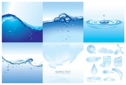 Wasser Thema Vektor