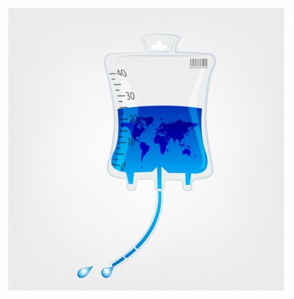 trasfusione di borsa mondiale dell'acqua