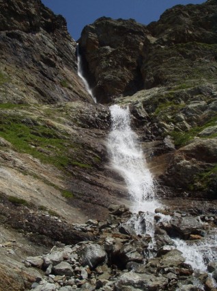 Wasserfall-Wildwasser-Landschaft