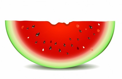 Wassermelone beißen
