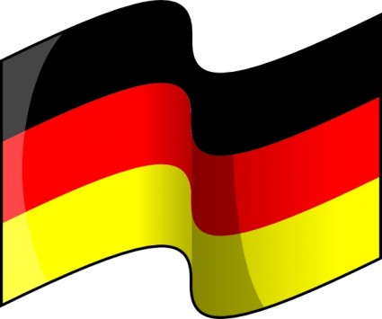 agitant le drapeau allemand clipart