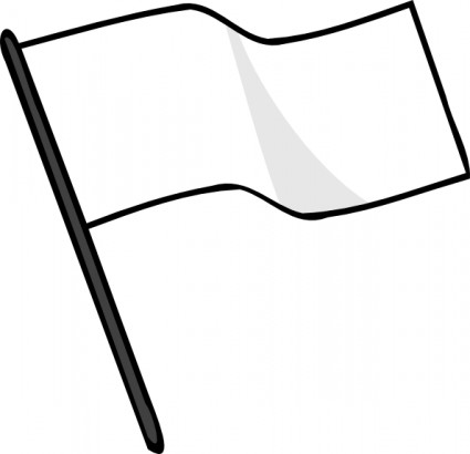 machając białą flagą clipart