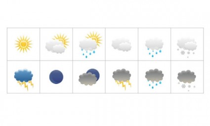 en couches psd d'icône météo et climat