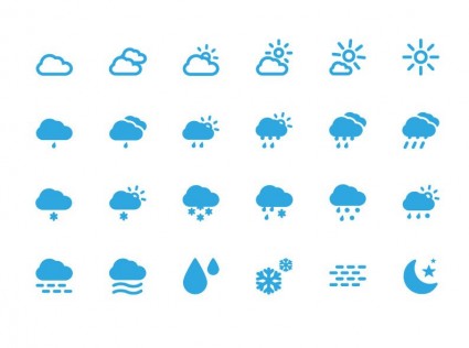 icônes météo set vector illustration