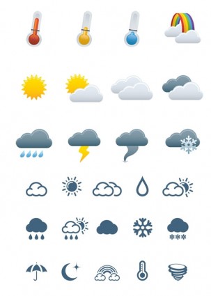 Wetter-Icons Vektor