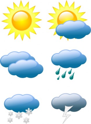 Wetter Symbole ClipArt