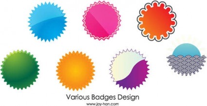Web badges vector