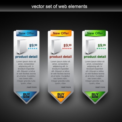web thiết kế trang trí yếu tố vector