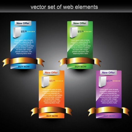 web thiết kế trang trí yếu tố vector