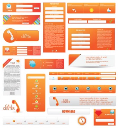 Web Design Elements Vector