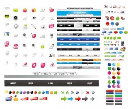Web Design Elements Vector Used