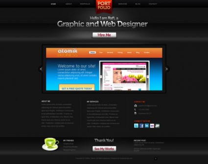 Web Design Psd geschichtet