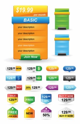 Web design vector graphics menu botão decoração