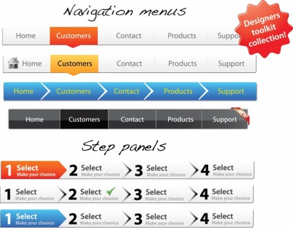 Web Navigation Bar Vector