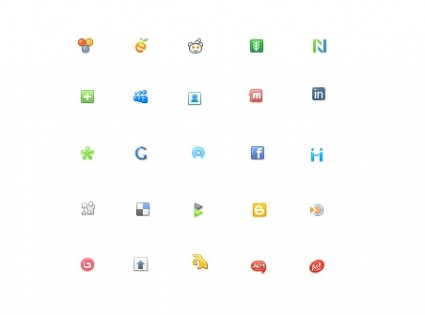 pack di icone icone sociali Web