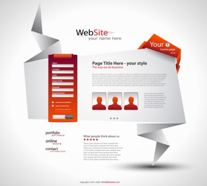 vetor de interface Web site design