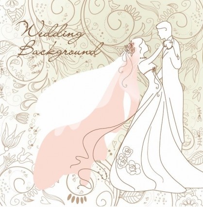 pernikahan latar belakang vektor ilustrasi