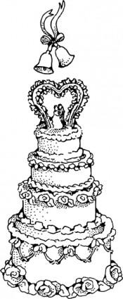 結婚式のケーキのクリップアート