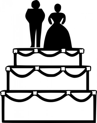 bolo de casamento clip-art