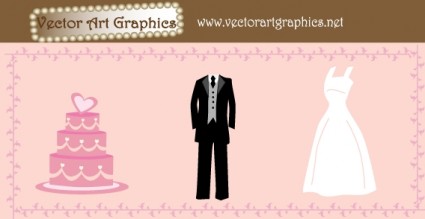 graphiques vectoriels libres de mariage