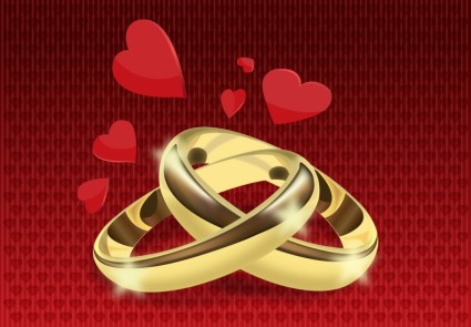 anéis de casamento vetor