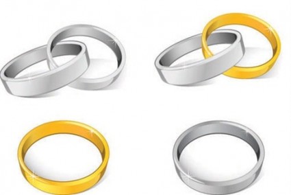 vector de anillos de boda