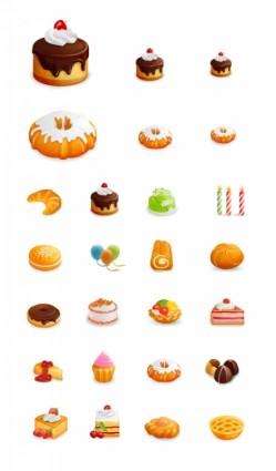 Westernstyle Cakes Beautiful Icon Vector