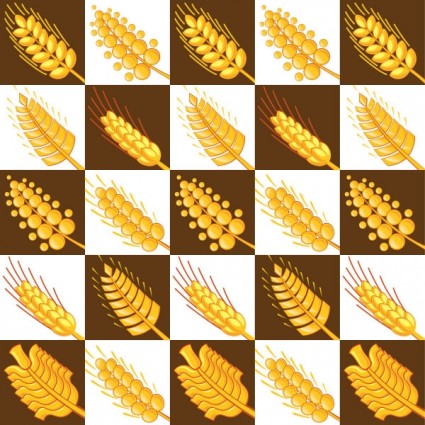 小麥花紋向量