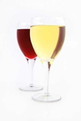 สีขาวและสีแดงไวน์